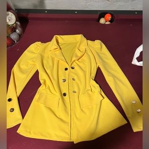Yellow blazer never worn size S/M